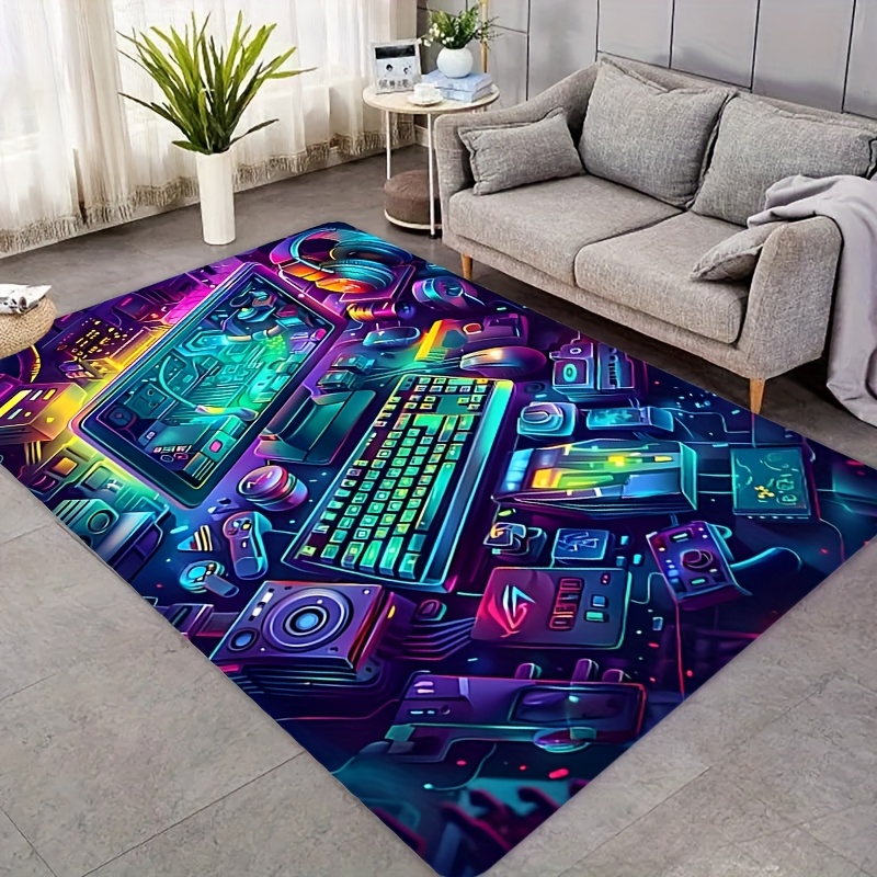 Esports Gaming Live - Tapis de jeu Cyberpunk en flanelle,