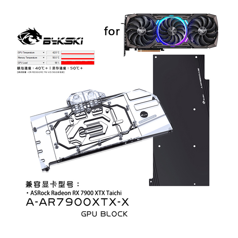 Amd Vga Rx 7900 Xtx - Bykski-Utilisation de nuits d'eau pour ASRock