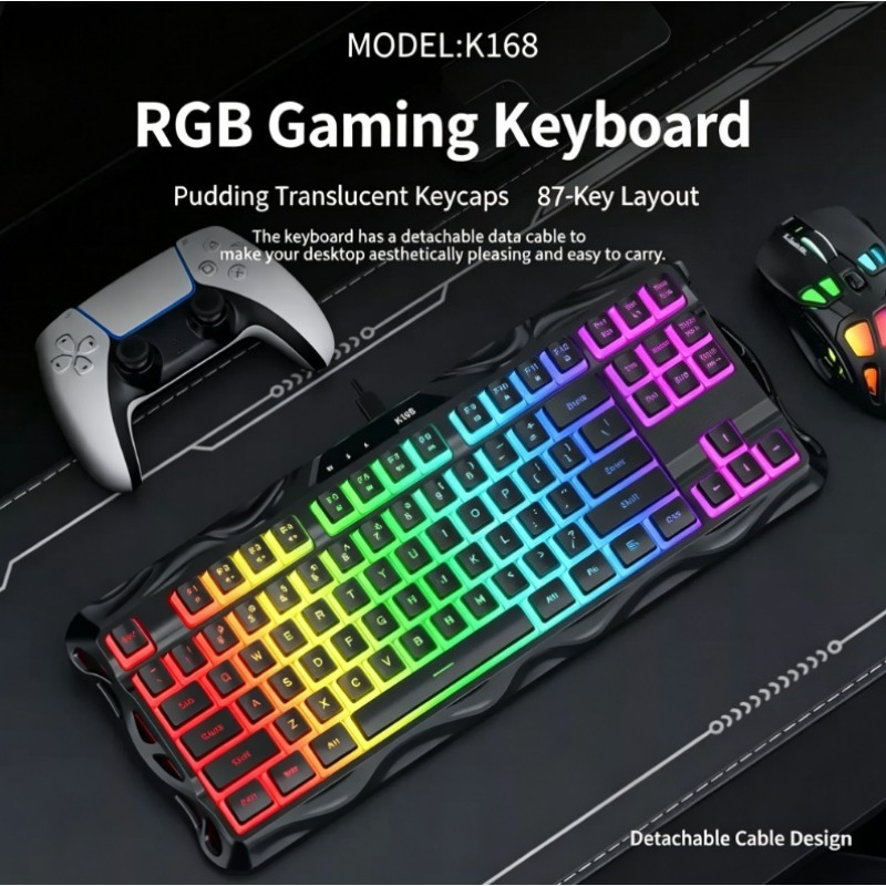 Esports Gaming Competition - Clavier de jeu filaire K168 à