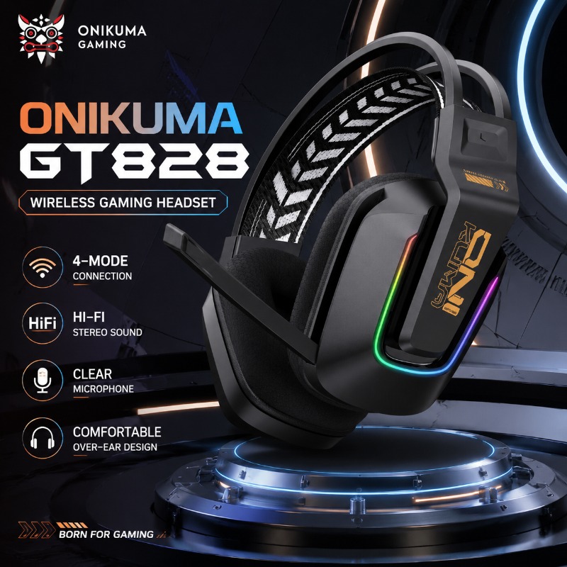 Esports Gaming Gear - Casque de jeu ONIKUMA GT828, 4
