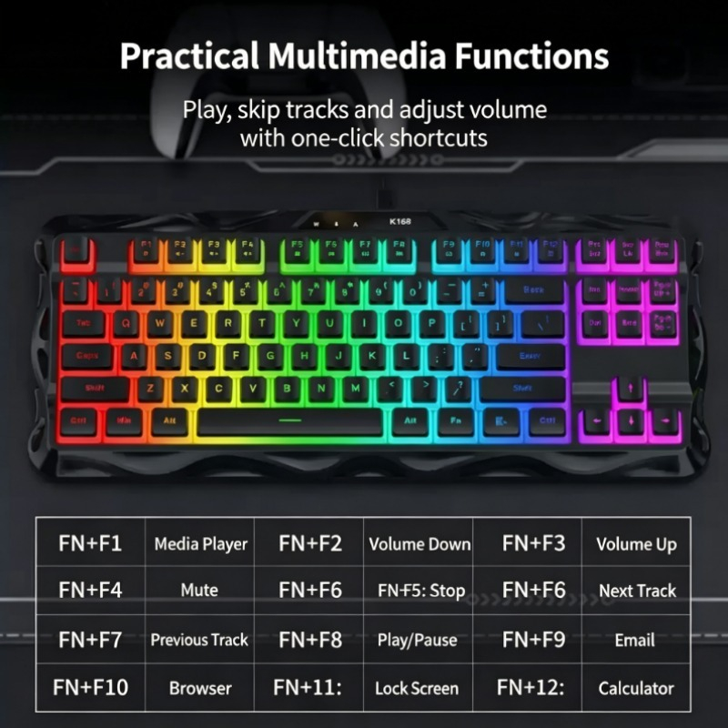 Clavier de jeu filaire K168 à  - Esports Gaming Competition avis et prix